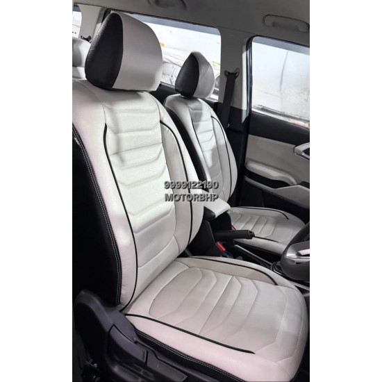 Kia Carens Bucket Fit Seat Cover Ivory Pearl