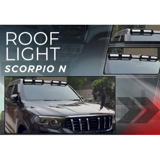 Mahindra Scorpio N Defender Style Front Roof Led Light Spoiler