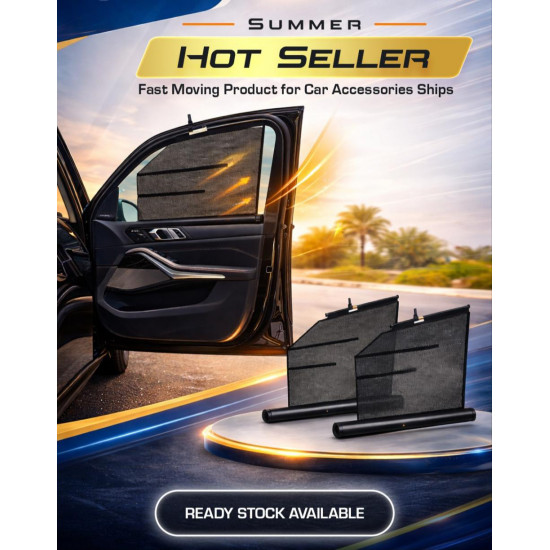 MG Windsor EV Pro Automatic Roll Up Car Side Window Sunshades MG Windsor EV Pro Automatic Roll Up Car Side Window Sunshades