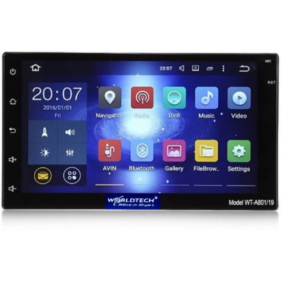  Worldtech 7 Inch Universal Android Touch Screen 1GB Ram 16GB Internal