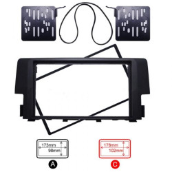 Honda Civic (New) Dashboard Stereo Fascia Frame    Honda Civic (New) Dashboard Stereo Fascia Frame