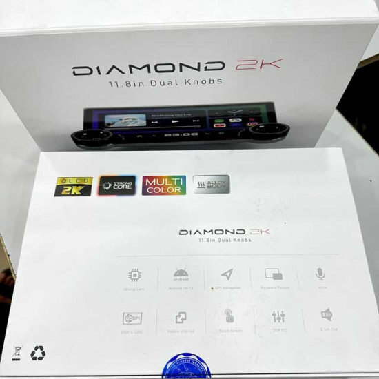 Diamond 2K 11.8 Inches Car Android Music System (4GB+64GB)