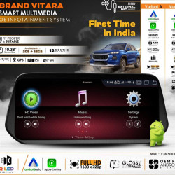 Grand Vitara Android System Apple Carplay & Android Auto 4g Sim Variant B with UV Gloss Frame - Special OEM Edition Grand Vitara Android System Apple Carplay & Android Auto 4g Sim Variant B with UV Gloss Frame - Special OEM Edition