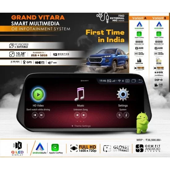 Buy Maruti Suzuki Grand Vitara Smart OEM Fit Infotainment