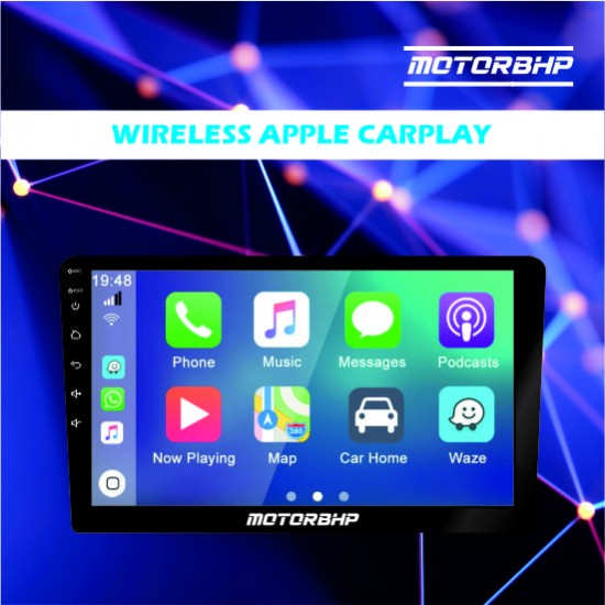 Motorbhp M10 Lag Free Carplay, Navigation Android Stereo | Heavy Bass | 4G Sim Enabled