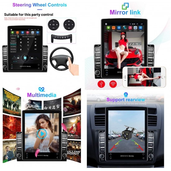 Hyundai i20 New 2021 WorldTech Tesla Type Car Stereo with Apple CarPlay & Android Auto Touch Screen Full HD Display Android Ver.10