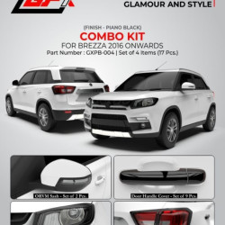 Maruti Suzuki Brezza Piano Black Chrome Accessories Combo Kit 13(Set of 4 items) (2016-Onwards) Maruti Suzuki Brezza Piano Black Chrome Accessories Combo Kit 13(Set of 4 items) (2016-Onwards)