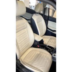 Kia Carens Clavis Seat Cover -  Ivory Pearl