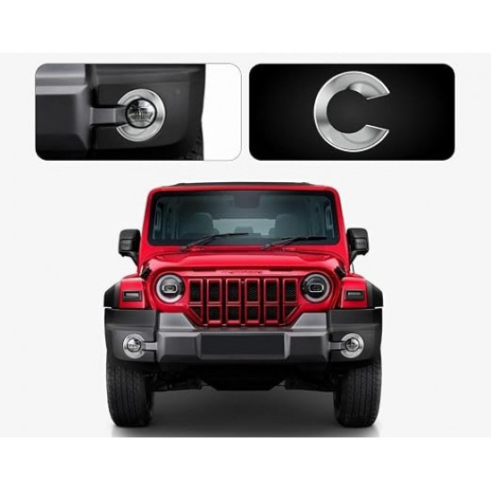 Mahindra Thar ROXX Fog Lamp Chrome Cover Garnish 
