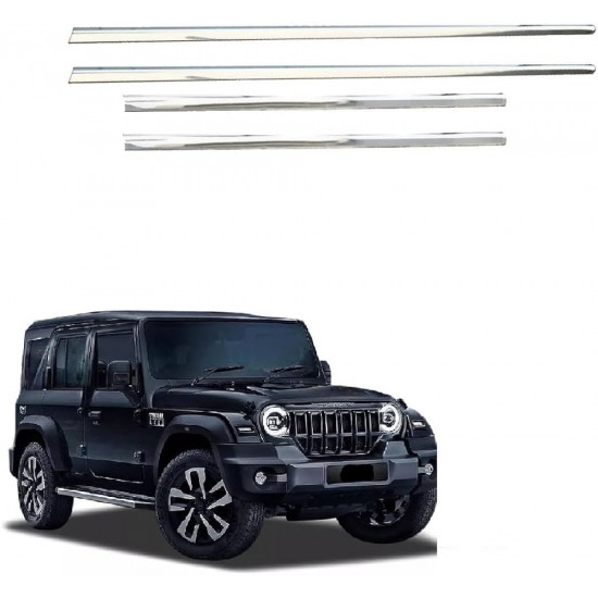  Mahindra Thar Roxx Chrome Lower Window Garnish 