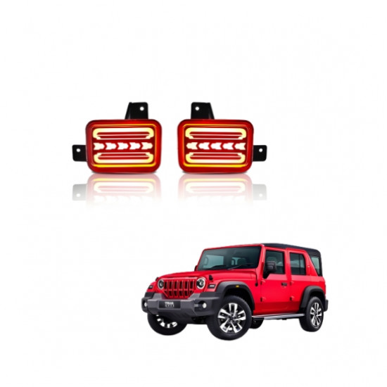 Mahindra Thar Roxx LED Reflector Light Arrow Design