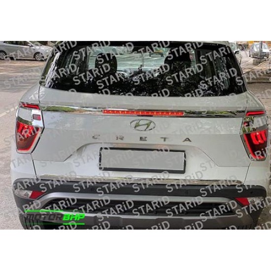 Hyundai Creta 2020 Chrome Dicky Garnish Upper Brake Light Strip + Free Car Perfume 