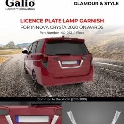  Toyota Innova Crysta Licence Plate Lamp Chrome Garnish
