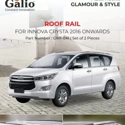  Toyota Innova Crysta Car Accessories Roof Rail Black & Sliver