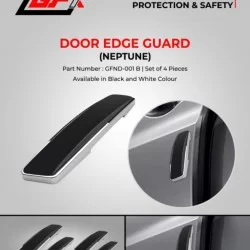 Car Door Edge Guard, for All Cars (Pack of 4)  Black 