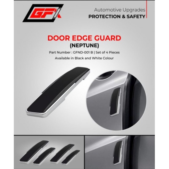 Car Door Edge Guard, for All Cars (Pack of 4)  Black 