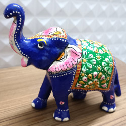 Home Decorative Rajasthani Handicraft Meenakari on Big Elephant- Multi Color 