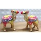 Home Decorative Rajasthani Handicraft Mirror Work on Big Camel- Multi Color 