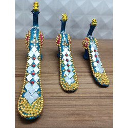 Home Decorative Jaipuri Handicraft Meenakari Metal Peacock Set Of 3 Home Decorative Jaipuri Handicraft Meenakari Metal Peacock Set Of 3