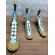 Home Decorative Jaipuri Handicraft Meenakari Metal Peacock Set Of 3