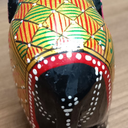 Home Decorative Rajasthani Handicraft Meenakari on Small Elephant- Black With Multi Color Home Decorative Rajasthani Handicraft Meenakari on Small Elephant- Black With Multi Color
