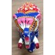 Home Decorative Rajasthani Handicraft Meenakari on Extra Small Elephant- Blue With Multi Color