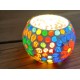 Home Decorative Jaipuri Handicraft Glass Votive Tealight Candle Holders With Wire