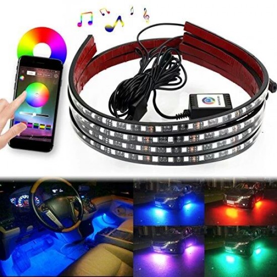 Universal Car 12 LED Atmosphere Light RGB Multi Color