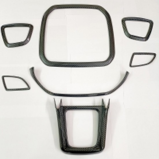Maruti Suzuki Brezza Premium Quality Interior Carbon Greyphtite Texture Kit Trims 7 Pieces 