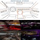 RGB App LED Car Atmosphere Interior Light With Optic Fibre Cable, EL Neon Strip Lamp With Bluetooth App Control RGB App LED Car Atmosphere Interior Light With Optic Fibre Cable, EL Neon Strip Lamp With Bluetooth App Control