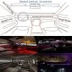 RGB App LED Car Atmosphere Interior Light With Optic Fibre Cable, EL Neon Strip Lamp With Bluetooth App Control