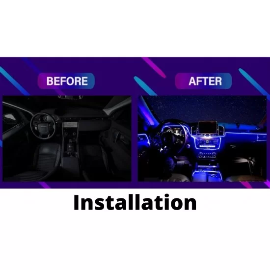 12V Car Accessories APP Control RGB Car Interior Atmosphere