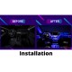 RGB App LED Car Atmosphere Interior Light With Optic Fibre Cable, EL Neon Strip Lamp With Bluetooth App Control