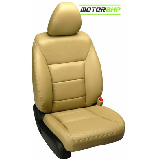 Motorbhp Leatherette Seat Covers Custom Bucket Fit Alpha Beige