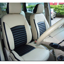 Motorbhp Leatherette Seat Covers Custom Bucket Fit-Beige With Black Inserts Motorbhp Leatherette Seat Covers Custom Bucket Fit-Beige With Black Inserts