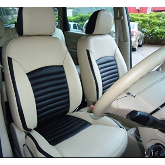 Motorbhp Leatherette Seat Covers Custom Bucket Fit-Beige With Black Inserts Motorbhp Leatherette Seat Covers Custom Bucket Fit-Beige With Black Inserts