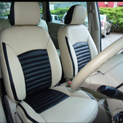 Motorbhp Leatherette Seat Covers Custom Bucket Fit-Beige With Black Inserts Motorbhp Leatherette Seat Covers Custom Bucket Fit-Beige With Black Inserts
