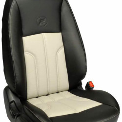 Motorbhp Leatherette Seat Covers Custom Bucket Fit Black With Beige (Design 3) Motorbhp Leatherette Seat Covers Custom Bucket Fit Black With Beige (Design 3)