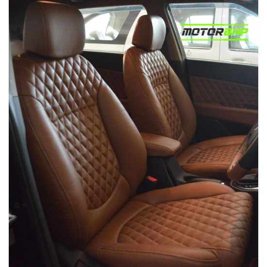 Motorbhp Leatherette Seat Covers Custom Bucket Fit Brown Design Motorbhp Leatherette Seat Covers Custom Bucket Fit Brown Design