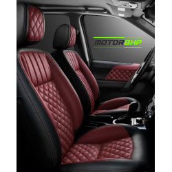Motorbhp Leatherette Seat Covers Custom Bucket Fit Wine With Black Motorbhp Leatherette Seat Covers Custom Bucket Fit Wine With Black