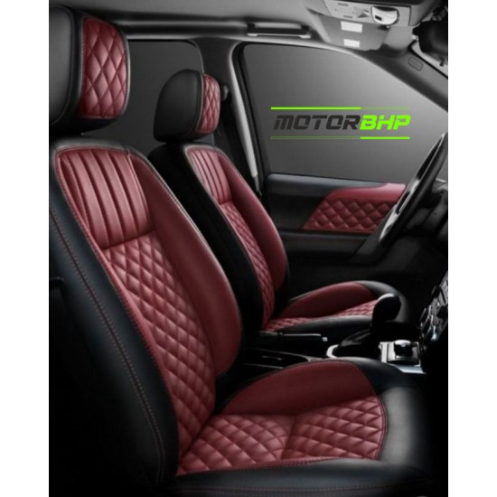 Motorbhp Leatherette Seat Covers Custom Bucket Fit Wine With Black Motorbhp Leatherette Seat Covers Custom Bucket Fit Wine With Black
