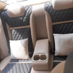 Motorbhp Soft Fabric Seat Covers Custom Bucket Fit Beige with Black (Design 3) Motorbhp Soft Fabric Seat Covers Custom Bucket Fit Beige with Black (Design 3)