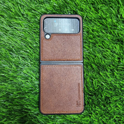 Slim Brown Tough Case - For Samsung Galaxy Z Flip 4 Slim Brown Tough Case - For Samsung Galaxy Z Flip 4