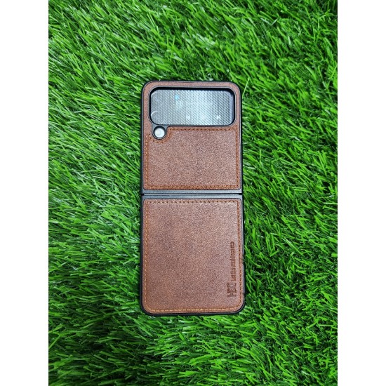 Slim Brown Tough Case - For Samsung Galaxy Z Flip 4