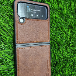 Slim Brown Tough Case - For Samsung Galaxy Z Flip 4 Slim Brown Tough Case - For Samsung Galaxy Z Flip 4