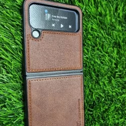 Slim Brown Tough Case - For Samsung Galaxy Z Flip 4