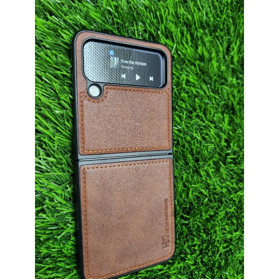 Slim Brown Tough Case - For Samsung Galaxy Z Flip 4