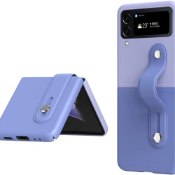 Galaxy Z Flip 4 Premium Leather Cover Sky Blue + Light Purple Galaxy Z Flip 4 Premium Leather Cover Sky Blue + Light Purple