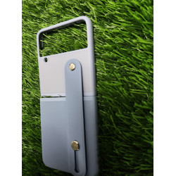 Galaxy Z Flip 4 Premium Leather Cover Sky Blue + Light Purple