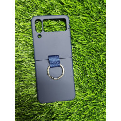 Galaxy Z Flip 4 Silicone Cover with Ring, Navy